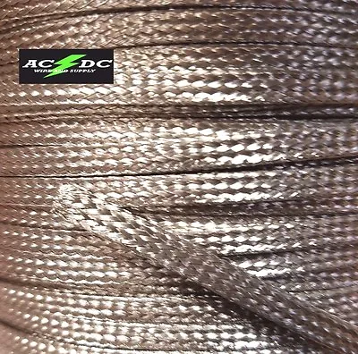 Stainless Steel FLAT Braid Sleeving 304 - 3/16  - Length 25 Ft USA MADE • $14.99