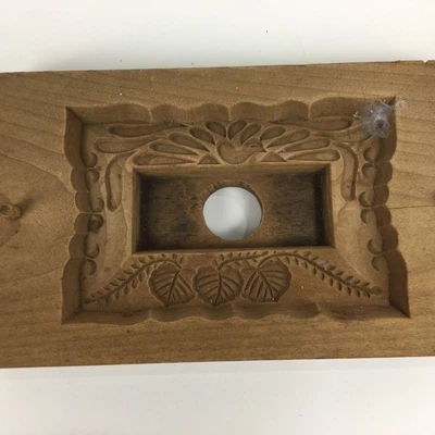 £31.70 • Buy Japanese Wooden Cake Mold Kashigata Sweets Vtg Carving Brown Picture Frame Kg347