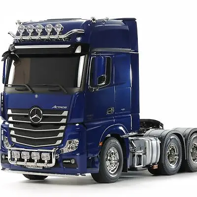 TAMIYA 56354 MERCEDES TRUCK ACTROS 3363 Pre-Painted Pearl Blue 1/14 Scale Kit • £474.95