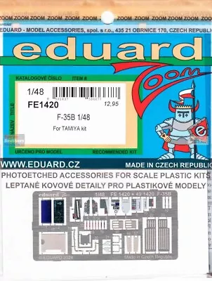 1/48 Eduard #FE1420 F-35B Lightning II Zoom Details For Tamiya Kit • $12.99