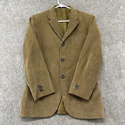 VINTAGE Corduroy Jacket Mens Small Brown Three 3 Button Sport Coat Japan 90s • $11.24