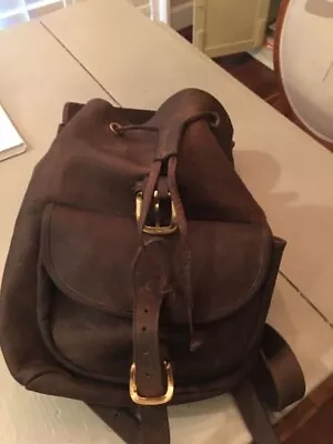 Backpack Soft Leather Genuine Vintage Medium Bag Women Brown Shoulder Bag • $35