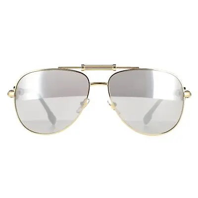 $271.70 • Buy Versace Sunglasses VE2236 12526G 12526G Pale Gold Light Grey Mirror Silver