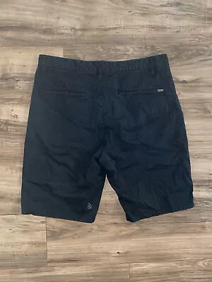 VOLCOM Corpo Class Casual Flat Front Chino Shorts Black Men’s Size 34 • $13.75