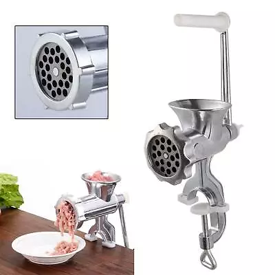 Hand Operated Meat Mincer Heavy Duty Grinder Manual Hand Operated Kitchen Beef • £10.59