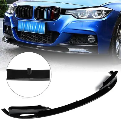 Black Front Bumper Lower Lip For 2012-2018 BMW F30 3 Series M Style 2013-2015 • $85.59