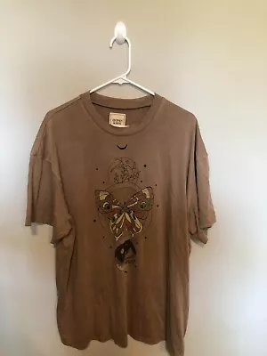 Womens Modish Rebel Short Sleeve T Shirt Size XL Mountain Moth Moon Graphic • $9.99