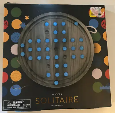 Professor Puzzle Solitaire Wooden Game Set New In Box With Marbles • $12