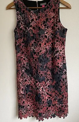 Vince Camuto Dress Womens Size 4 Sleeveless Floral Red • $16.25