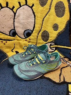 Merrell Barefoot Pace Glove Womens Running Shoe Size 10 Blue Green Caribbean Sea • $42