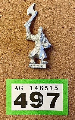 Warhammer Chaos Dwarf Hobgoblin Warrior Rare 90s Metal Games Workshop OOP Axe Gw • £26.77