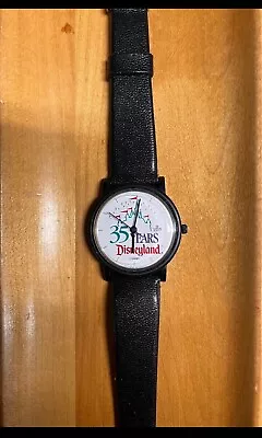 Vintage Disneyland 35 Years Analog Wrist Watch W/leather Band New Never Used • $5