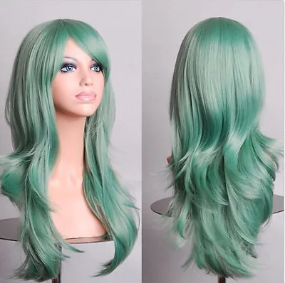 Sexy 70cm Full Curly Wigs Cosplay Costume Anime Party Hair Wavy Fashion Long Wig • $13.99