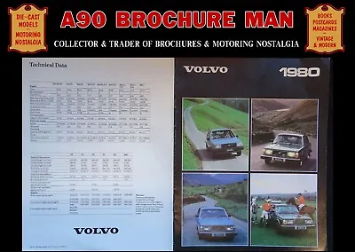 Old 1980 Volvo Car Range 343 / 345 244 / 245 262c 264 12 Page Sales Brochure • $8.51