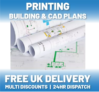 PRINTING | CAD Prints | Building Plans | CAD Printing | A4 A3 A2 A1 A0 | Print • £0.99