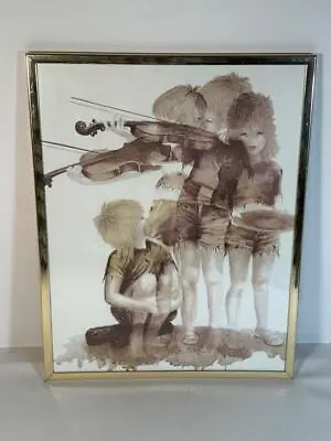 Framed Margaret Kane Print Children Playing Violin 11x14 • $60