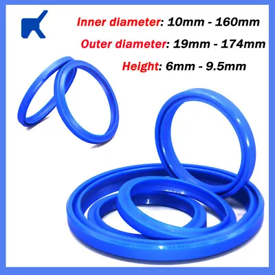 Polyurethane Oil Sealing Ring Hydraulic Piston Hole Lip Seal DHS/LBH ID 10-160mm • $2.39