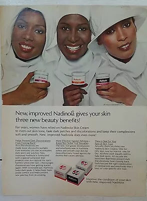 1977 3 African American Women Nadinola Skin Cream Cosmetic Beauty Ad • $9.99