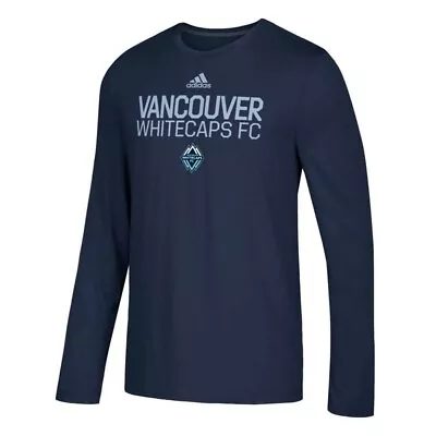 Vancouver Whitecaps FC MLS Adidas Men's Navy Blue Team Long Climalite T-Shirt • $19.99