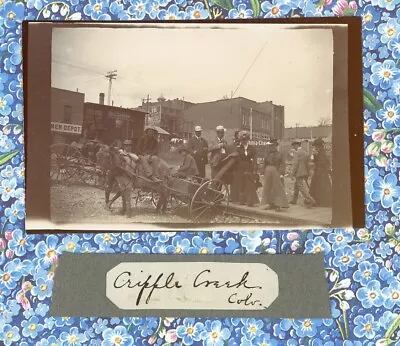 EARLY 1900s CRIPPLE CREEK COLORADO GOLD MINING TOWN SMALL PHOTO • $19.99