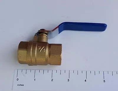 5) 3/4  Female Ball Valve FNPT Threaded Full Port Lead Free Brass 600 WOG • $34.98