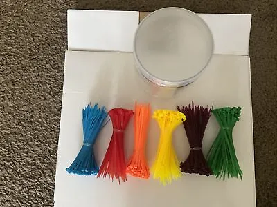 480pcs 4   Nylon Zip Cable Ties Self Locking Multi Colorful Colored • $4