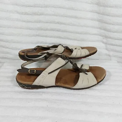 Merrell Micca Women's Leather Sandal Size 11 Silver Lining J46382 Cream Shoes • $24.99