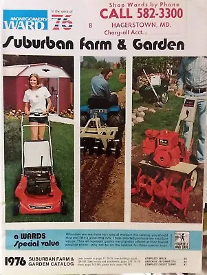 Montgomery Ward 1976 Farm Catalog COLOR Lawn Garden Tractor 160pg Gilson Tiller • $158.99