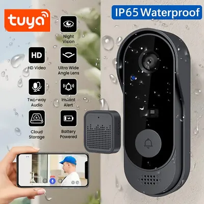 Wireless Security Smart WiFi Doorbell Intercom Video Camera Door Bell Chime US • $34.99