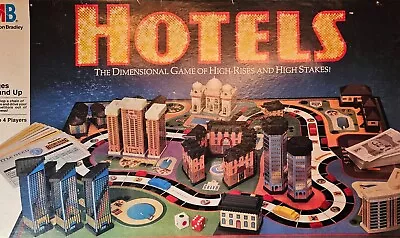 Vintage 1987 Milton Bradley MB HOTELS Real Estate Board Game Complete Counted  • $134.97