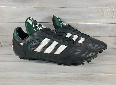 Vintage 1997 Adidas 3 Stripes Men's Football Boots BlackGreenWhite Very Rare • $148.49