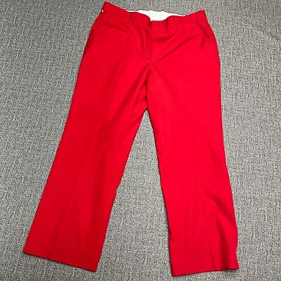 Orvis Mens Golf Pants 38 Red Chino Golfing Belted Pockets Casual Business • $35.95