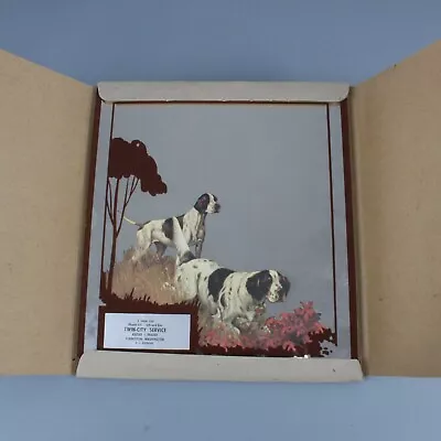 Vintage Advertising MIRROR With Hunting Dogs Fall Leaves Twin-City Service WA • $59.95