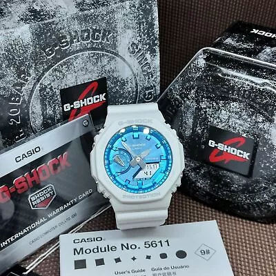 Casio G-Shock GA-2100WS-7A Seasonal Collection 2023 Blue White Octagon Men Watch • $223.63