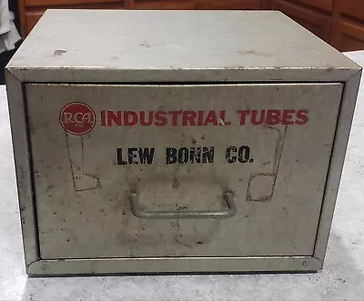 Lew Bonn Co Rca Industrial Tubes Vtg Metal Storage Box Minneapolis Minnesota  • $19.99