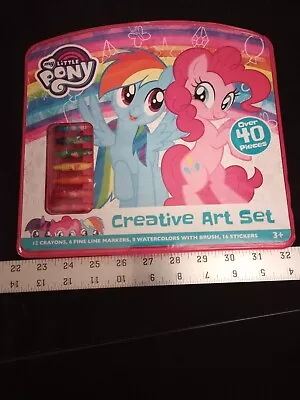 My Little Pony Creative Art Set 40+ Pieces Crayons Stickers Watercolors Etc NEW • $4