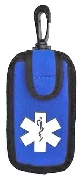 £2.93 • Buy EMS BLUE NEOPRENE POUCH With BELT LOOP, TOP CLIP And Star Of Life