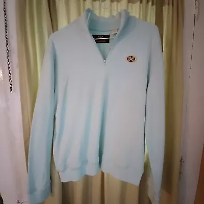 Greg Norman Womens Long Sleeve Mint Green Pullover 1/2 Zip Polo/ Medium • $10