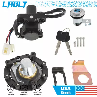 LABLT Ignition Switch Lock Set Gas Cap & Key For Yamaha YZF R1 04-15 R6 06-15 • $29