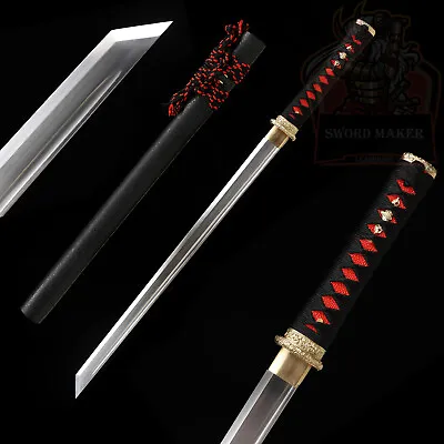 Handmade T10 Steel Sharp Wakizashi Japanese Samurai Katana Sword Ninja Full Tang • $118.88