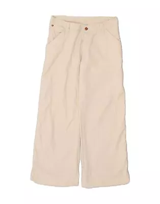 WRANGLER Mens Wide Leg Casual Trousers W29 L30 Beige Cotton BC44 • $16.33