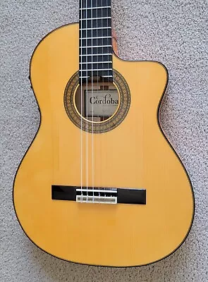 Cordoba 55FCE Spanish Thinbody Gipsy Kings Acoustic Electric Guitar Honey Amber • $1295