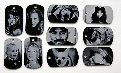 Personalized Metal Photo Dog Tag Necklace/Keychain - Free Custom Engraving • $12.99