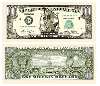 Million Dollar Statue Of Liberty United States Of America Money Bill With Holder • $2.99