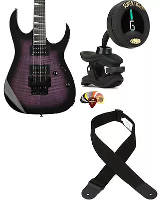 Ibanez GRG320FATVT + Snark ST-8 + Dunlop PVP101 + Levy's M8POLY-BLK Value B • $433.96