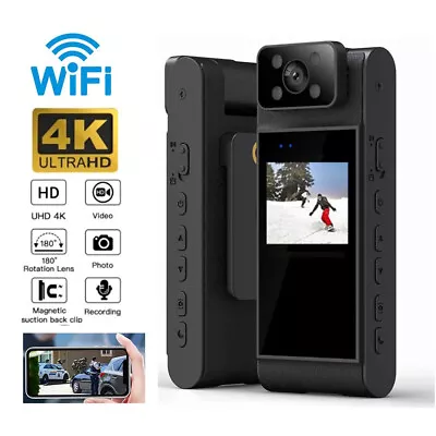 4K WiFi Mini Camera Camcorder Audio Recorder Night Vision Police Body Worn Cam • $32.99