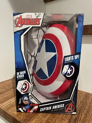 3D Deco Wall LED Night Light Marvel Avengers Captain America Shield BRAND NEW! • $29.99