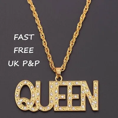 £9.99 • Buy Queen Necklace ABBA Dancing 70s POP Super Trouper Costume Outfit Hip Hop Rapper 