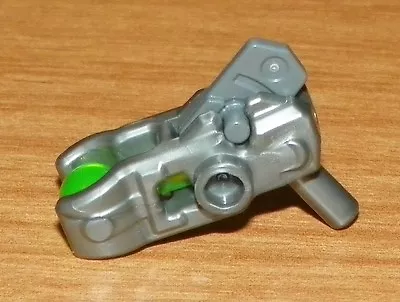 LEGO - Minifig Weapon Blaster / Shooter W/ Trans-Green Bar Arrow - Flat Silver • $16.78