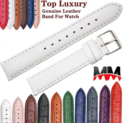 £1.98 • Buy Men's Ladies Genuine Soft Leather Wrist Watch Band Strap Straps Replacement UK